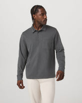 Vuori Men's Long Sleeve Coronado Rugby Charcoal Heather