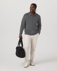 Vuori Men's Long Sleeve Coronado Rugby Charcoal Heather