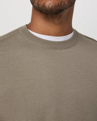Vuori Merino Fine Gauge Wool Sweater Men's Taupe Sweater