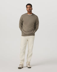 Vuori Merino Fine Gauge Wool Sweater Men's Taupe Sweater