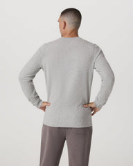 Vuori Waffle Crew Men's Light Grey Thermal Shirt