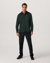 Vuori Men's Long Sleeve Ponto Button Down Evergreen Heather