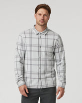 Vuori Seaview Plaid Buttondown Shirt Frost Grey