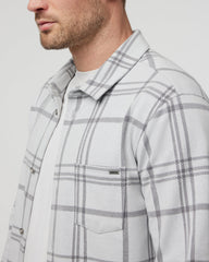 Vuori Seaview Plaid Buttondown Shirt Frost Grey
