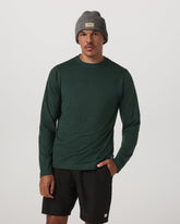 Vuori Long Sleeve Ponto Performance Tee Evergreen Heather