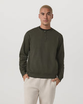 Vuori Long Sleeve Coronado Henley - Relaxed Oregano Heather