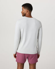 Vuori Men's Long Sleeve Clearview Seamless Tee Frost Grey Shirt