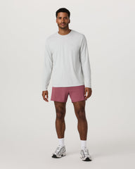 Vuori Men's Long Sleeve Clearview Seamless Tee Frost Grey Shirt