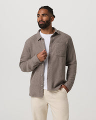 Vuori Long Sleeve Altitude Wool Shirt - Relaxed Phantom Grey