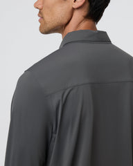 Vuori Long Sleeve TravelLite Button Down Dark Pewter
