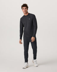 Vuori Long Sleeve Ponto Hybrid Baselayer Charcoal Heather