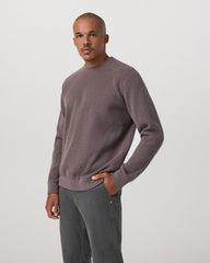 Vuori Midweight Rib Sweater Men's Timber Ribbed Knit Sweater