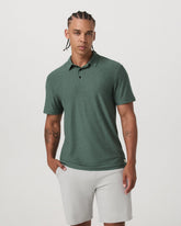Vuori Strato Tech Polo Men's Agate Green Heather Polo Shirt