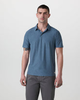 Vuori Strato Tech Polo Men's Pool Blue Heather Polo