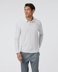 Vuori Long Sleeve Strato Tech Polo Frost Grey Heather