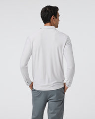 Vuori Long Sleeve Strato Tech Polo Frost Grey Heather