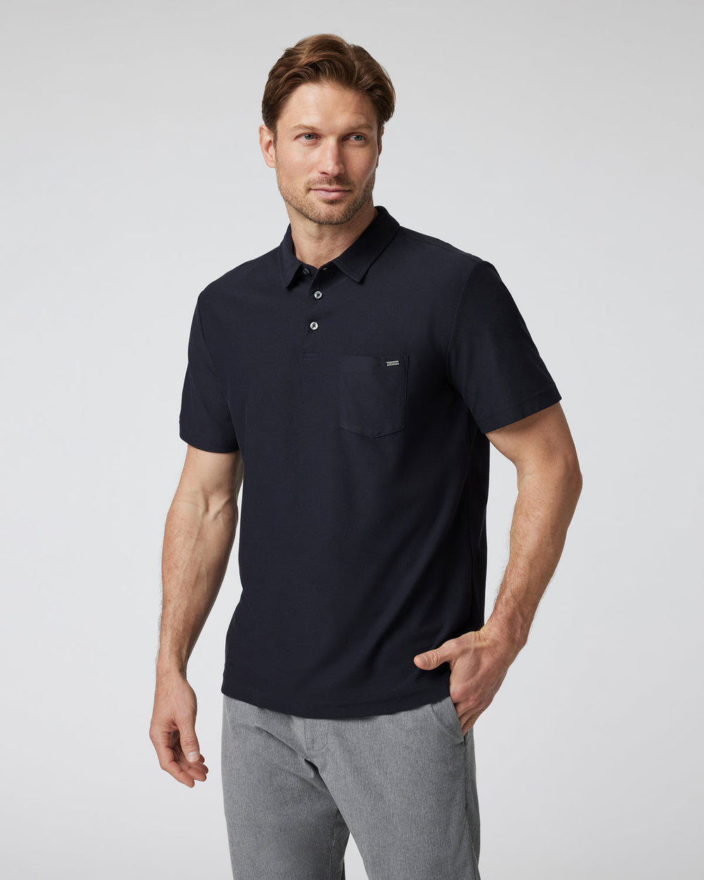 Vuori Ace Polo Men's Black Polo Clothing