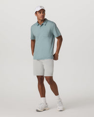 Vuori Short Sleeve Ponto Performance Polo Misty Blue Heather