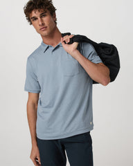 Vuori Short Sleeve Ponto Performance Polo Blue Dusk Heather