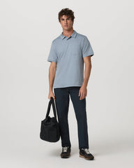 Vuori Short Sleeve Ponto Performance Polo Blue Dusk Heather