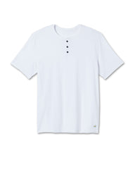 Vuori Short Sleeve Ever Henley Men's White Henley T Shirt