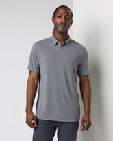 Vuori Knit Twill Polo Men's Heather Grey Golf Polo