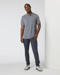 Vuori Knit Twill Polo Men's Heather Grey Golf Polo