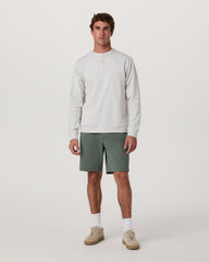 Vuori Men's Long Sleeve Coronado Henley - Relaxed Salt Heather