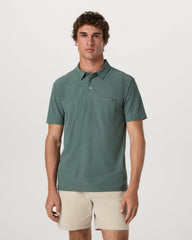 Vuori Ace Polo Men's Agate Green Performance Polo Shirt