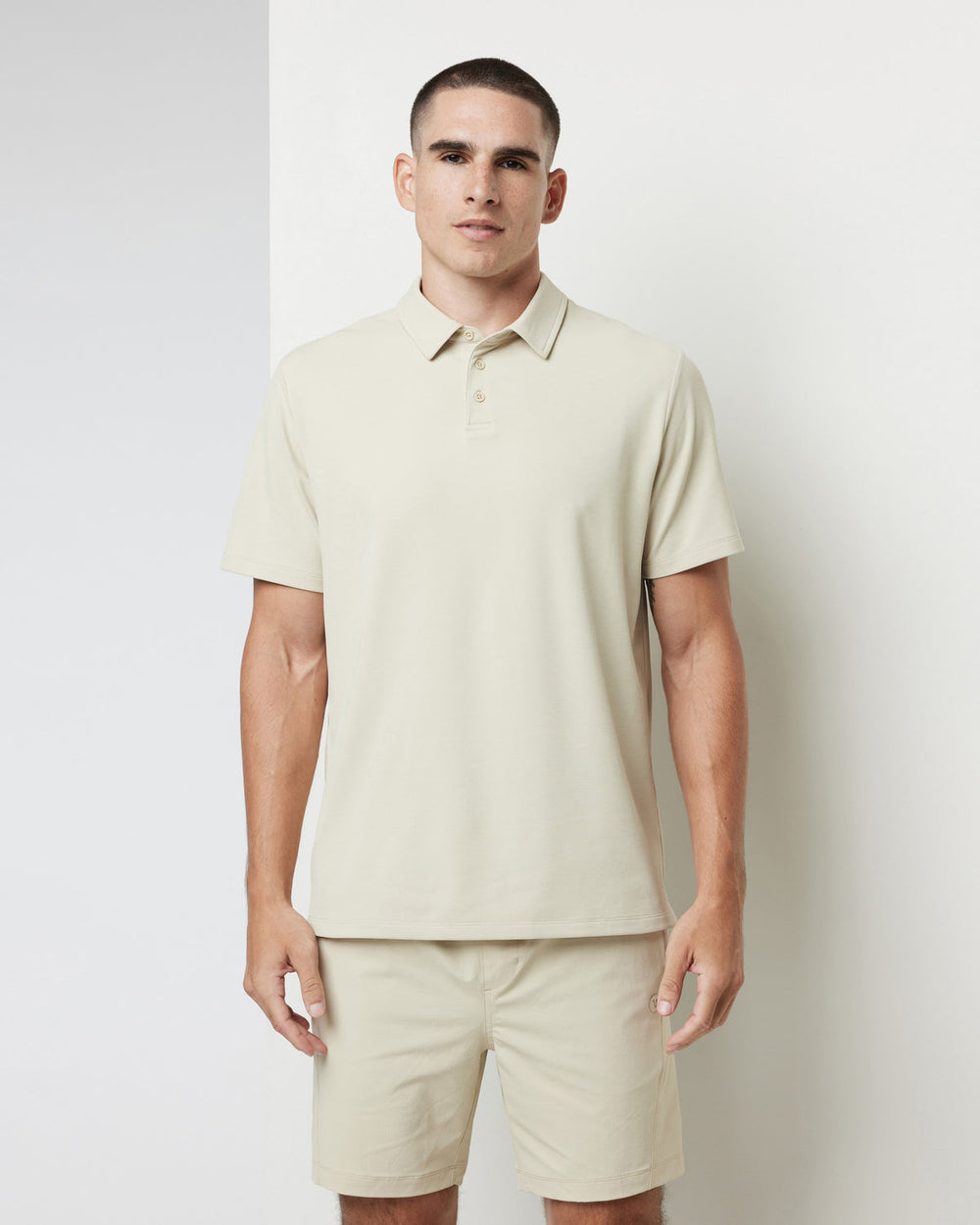 Vuori Gamepoint Polo Men's Cashew Tennis Polo