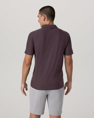 Vuori Strato Tech Polo Men's Raisin Heather Performance Shirt
