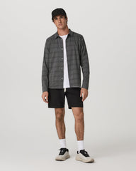 Vuori Men's Long Sleeve Plaid Button Down Shirt Dark Pewter