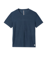 Vuori Strato Tech V-Neck Men's Navy Workout Shirt