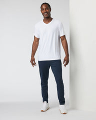 Vuori Strato Tech V-Neck Men's White Workout Shirt