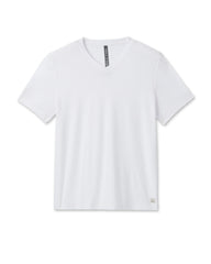 Vuori Strato Tech V-Neck Men's White Workout Shirt