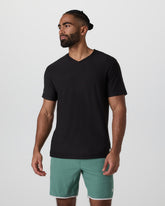 Vuori Strato Tech V-Neck Tee Black Workout Shirt