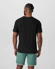 Vuori Strato Tech V-Neck Tee Black Workout Shirt
