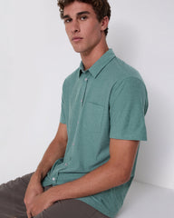Vuori Short Sleeve Strato Button Down Bluegrass Heather