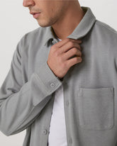 Vuori Jeffreys Overshirt Men's Grey Button-Up Shirt