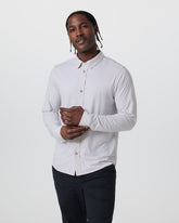 Vuori Long Sleeve TravelLite Button Down Frost Grey
