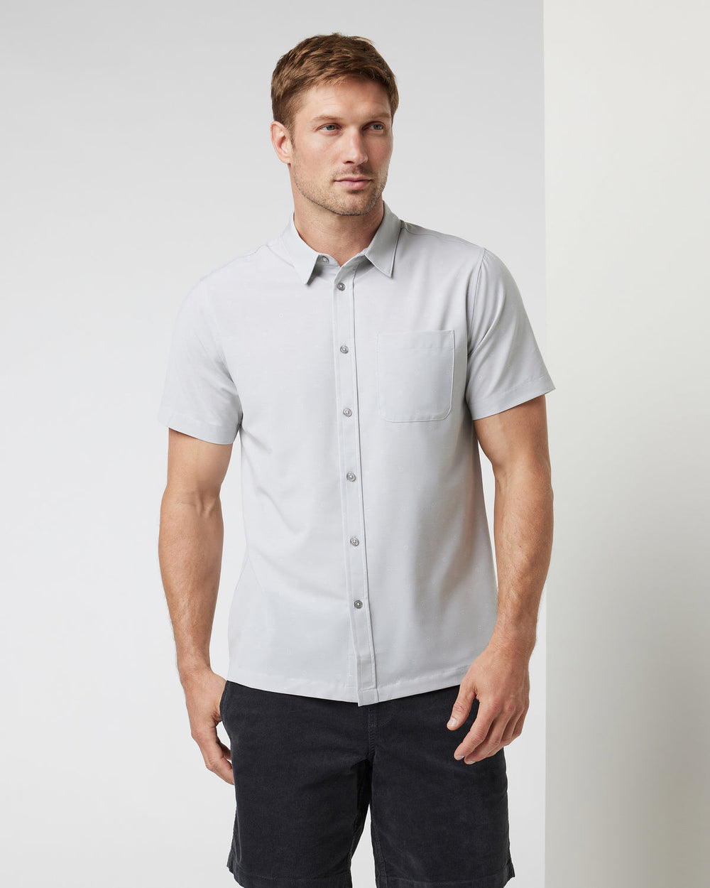Vuori Short Sleeve Bridge Button Down Vapor Dot