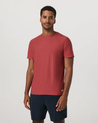 Vuori Strato Tech Tee Men's Fire Heather Performance Shirt