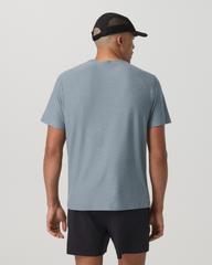 Vuori Short Sleeve Strato Pocket Tee-Relaxed Fit Dusty Blue Heather