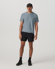 Vuori Short Sleeve Strato Pocket Tee-Relaxed Fit Dusty Blue Heather