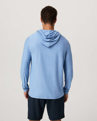 Vuori Strato Tech Hoodie Men's Isle Blue Heather Hoodie