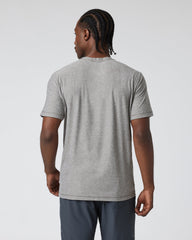Vuori Strato Tech Tee Heather Grey Men's Tech Shirt