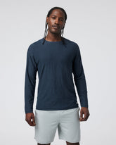 Vuori Long-Sleeve Strato Tech Tee Navy Long Sleeve Top