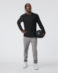 Vuori Long Sleeve Strato Tech Tee Men's Black Shirt