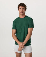 Vuori Strato Tech Tee Men's Viridian Heather Performance Shirt