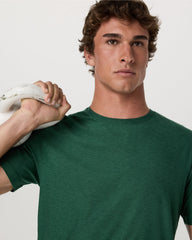 Vuori Strato Tech Tee Men's Viridian Heather Performance Shirt